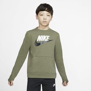 Hanorace Nike Sportswear Club Fleece Crew Baieti Masline Verzi | YSVH-19823